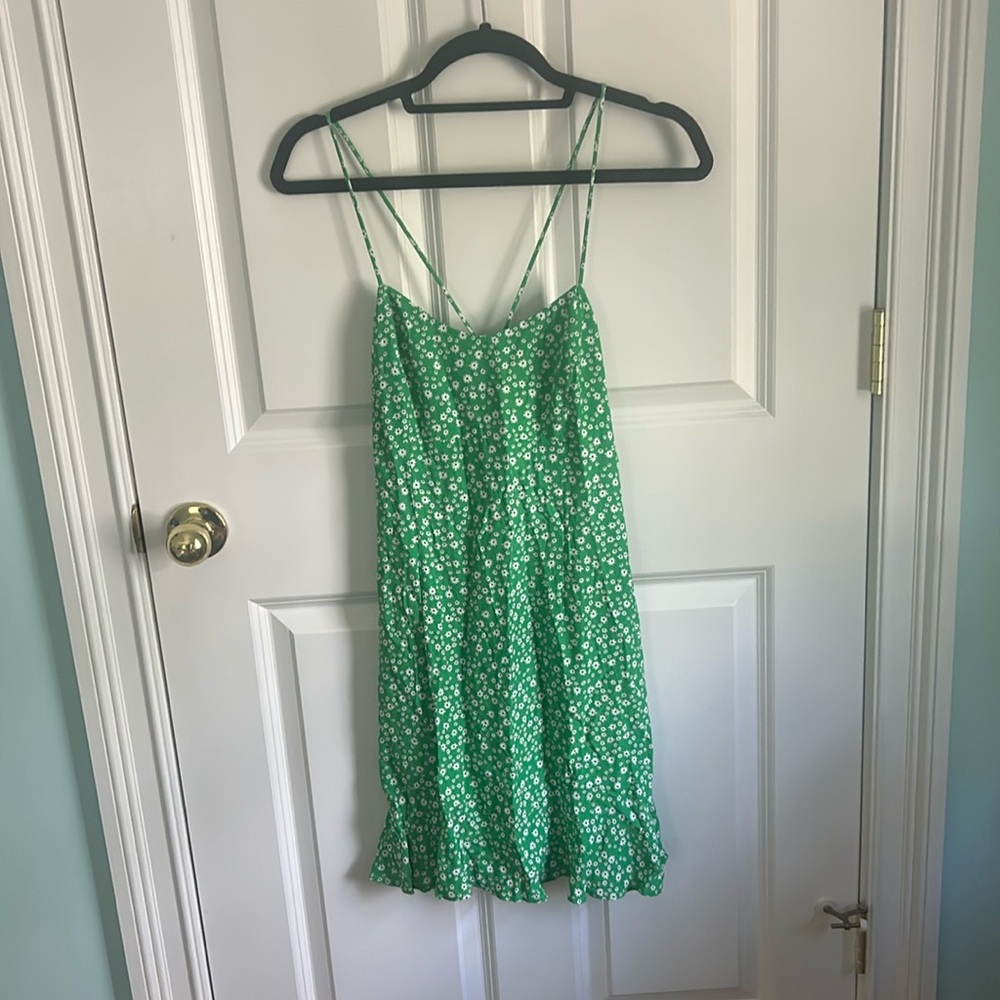 Zara Green Floral Dress